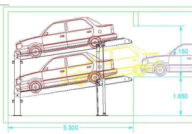 China Hydraulic Car Parking Lift System Underground on Europe