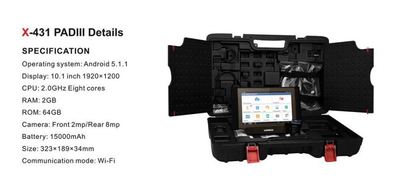 Original Launch X431 Pad III Pad 3 V2.0 Global Version Full System Diagnostic Tool Support Coding and Programming Free Update Online for 2 Years