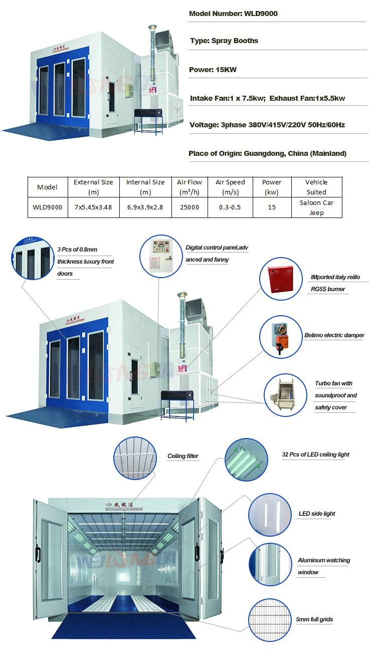 Wld9000 Car Auto Spray Drying Chamber CE