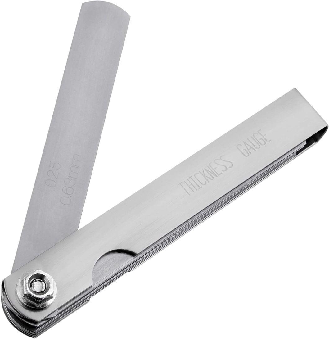 Viktec Dual Marked Metric and Imperial Gaps Measuring Tool 31 Blades Stainless Steel Feeler Gauge Feeler Gauge Set