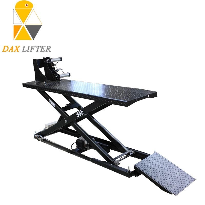 Adjustable Height 500kg Load Durable Motorcycle Lift Used Repair Vehicles