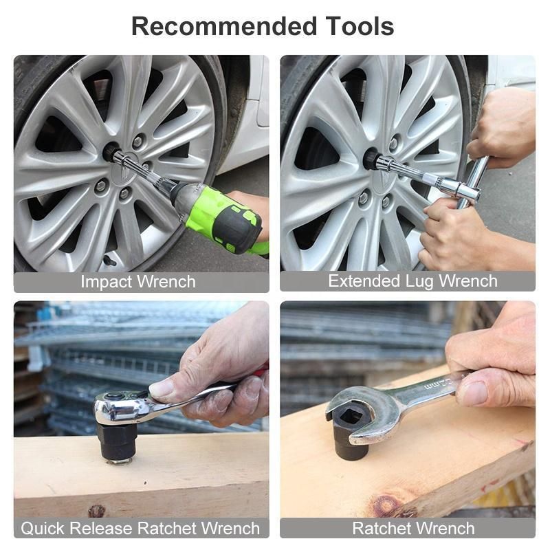 10PCS Nut Removal Tool Nut Lock Remover Twist Socket Set Car Wheel Nut Socket Screw Extractor Tool Automotive Tools