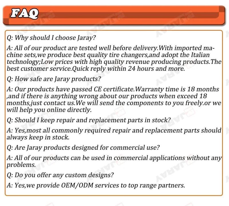 Jaray Tire Changer Tractor Sicam Tayer Changer Tyre Changer for Car Repair Shop