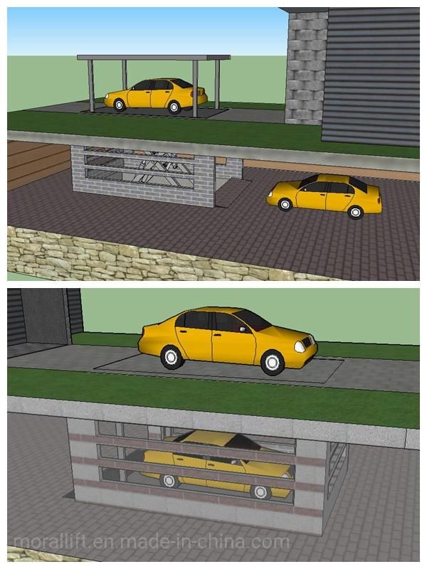 Hydraulic driven parking lift for garage