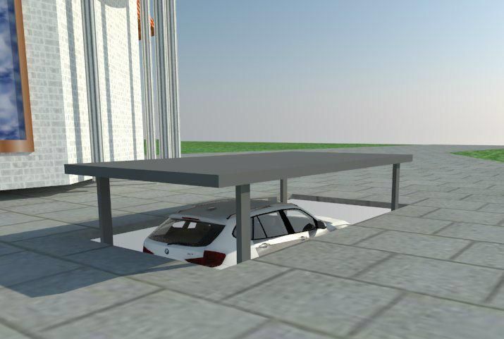 Double Car Park Platform Underground Garage Lift Machine