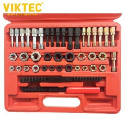 Viktec Universal 42PCS Thread Chaser Set, Rethread Repair Tool, Fractional and Metric Thread Restorer Tool Kit (VT01071)