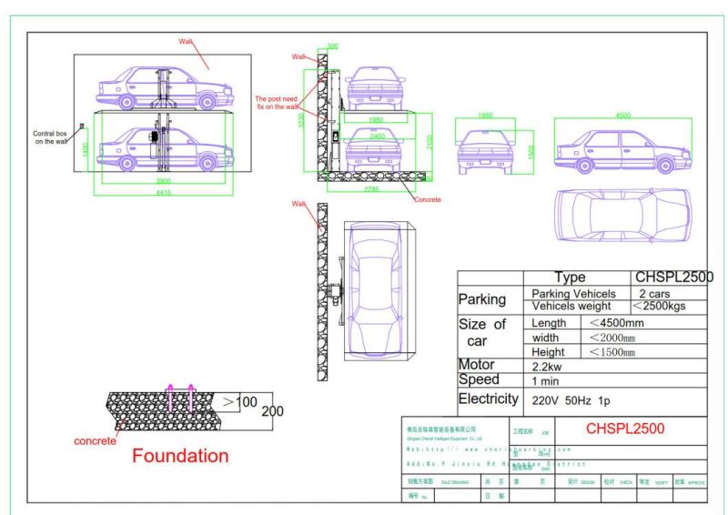 Single Post Hyraulic Car Parking Lift