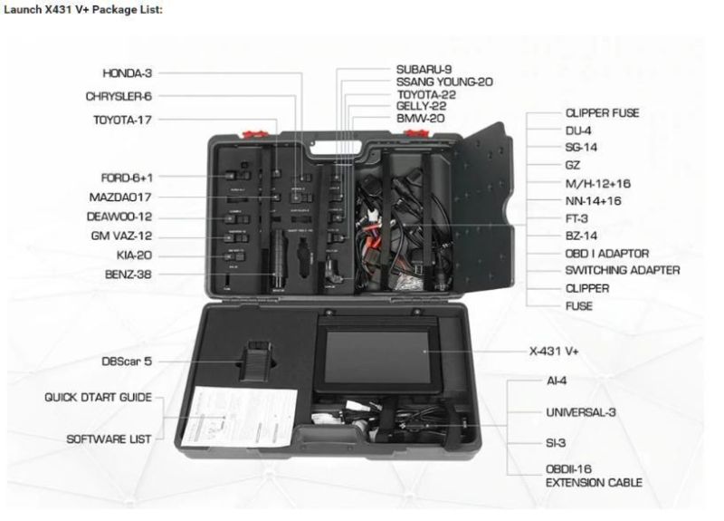 X431 V+ Full Line Tube Function Diagnostic Automobile Maintenance Tester