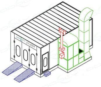 Oddly Inlet Fan Spray Booth Car Painting Room for Sale