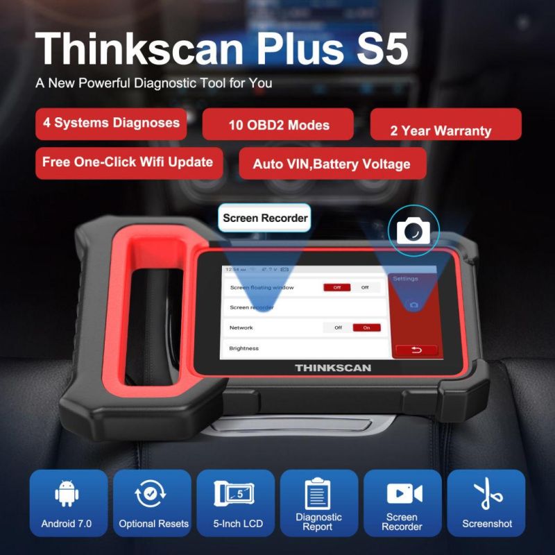 Thinkcar Thinkscan Plus S5 OBD2 Car Scanner Engine Scan ABS Airbag Transmission System OBD 2 Diagnostic Scanner Automotive Tools