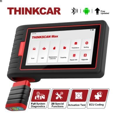 Thinkcar Thinkscan Max Tools for Auto Full System Diagnostic Scanner 28 Reset Function Bi-Directional Test ECU Coding Via Crp909