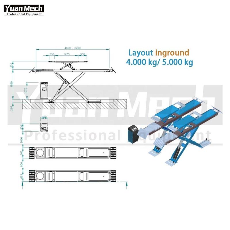 Auto Garage Lifting Equipment Hoist Lifter Automobile Alignment