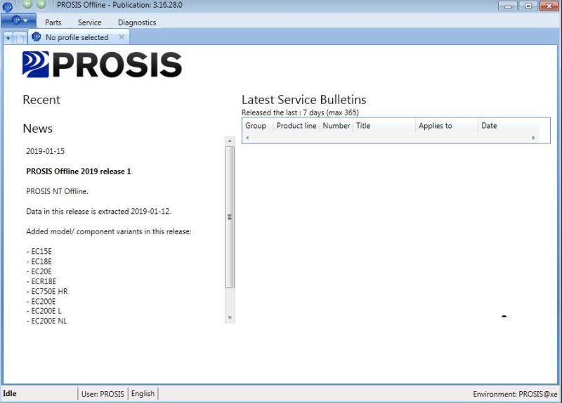 Prosis V2019.01 Parts + Repair for Volvo Contained in 60g Hard Disk