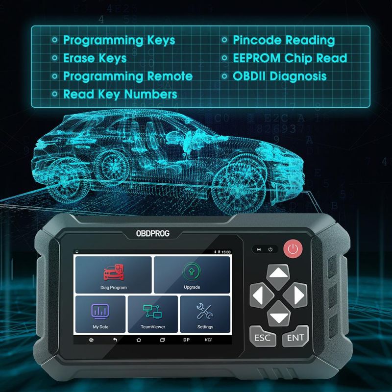 Obdprog 501 OBD2 Tool Car Key Programmer Immobilizer Pin Code Reader Automotive Smart Keys Remote Program Auto Diagnostic Tools Full Version