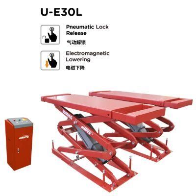 3.0 T Capacity U-E30L Full Rise Scissor Lift Table Hydraulic Full Rise Scissor Lift Platform for Automotive Service Equipment