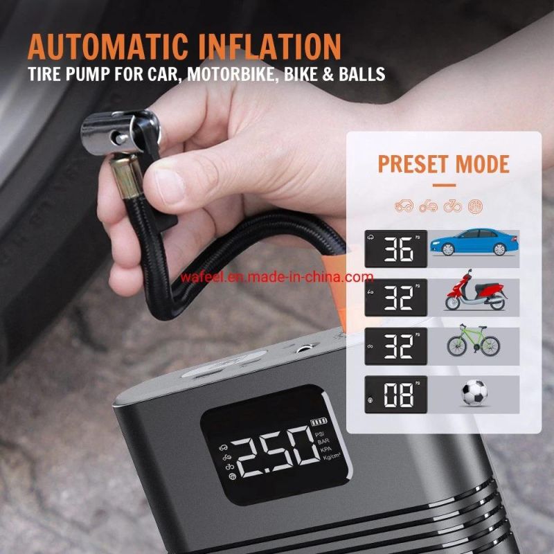 12V Auto Jump Start Portable Car Jump Starter with LCD Display Tire Inflator Air Pump