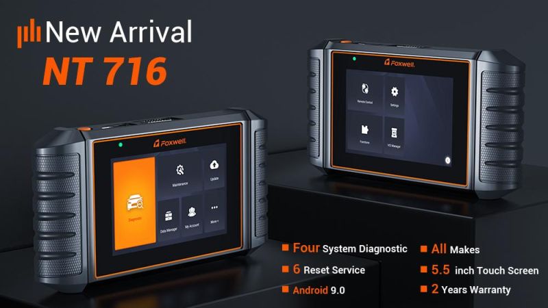 Foxwell Nt716 OBD2 Car Diagnostic Tool 4 System Code Reader Oil Epb TPS Sas TPMS ABS Reset Professional OBD 2 Automotive Scanner