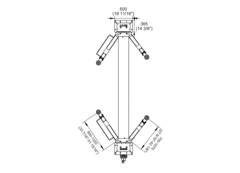 on-7224 Base Plate 2 Post Car Lift/Auto Lift/Car Hoist/Auto Hoist/Oto Lift/Vehicle Lifter