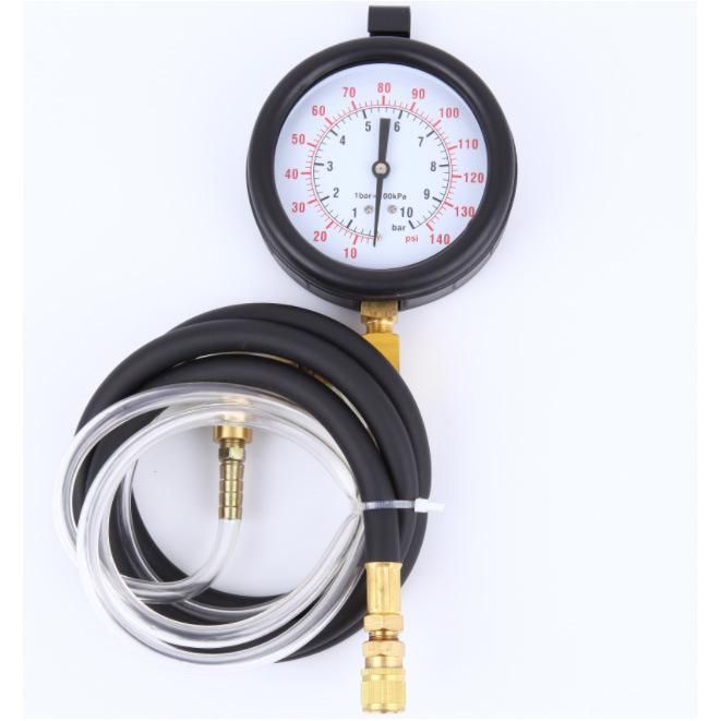 Tu-443 Multifunction Fuel System Pressure Gauge Fuel Injection Pressure Tester Kit Gauge 0-140 Psi/ 10 Bar Scale, Automotive Fue