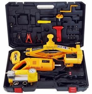 Multifunction Auto Repair Tool Box with Electric Car Jack and Jump Starter