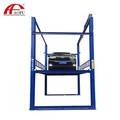 Aofu 4 Post Hydraulic Car Parking Lift Auto Lift Car Elevator Garage Equipment Car Lift in Workshop