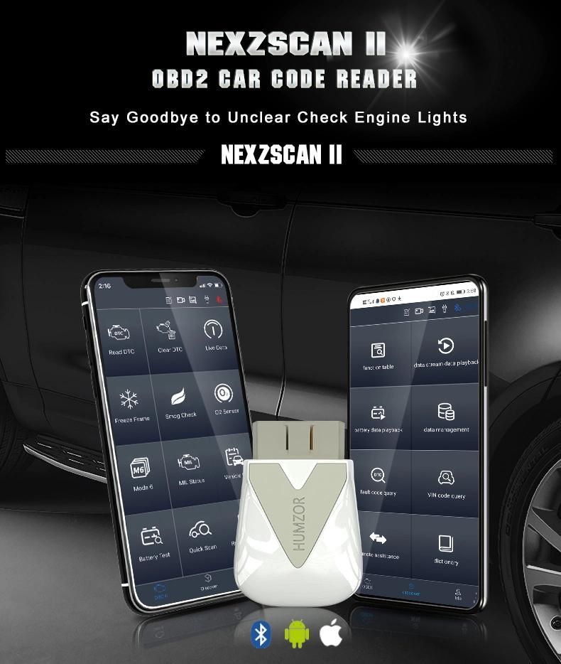 Nexzscan II OBD2 Car Code Reader for Android/iPhone Phone APP