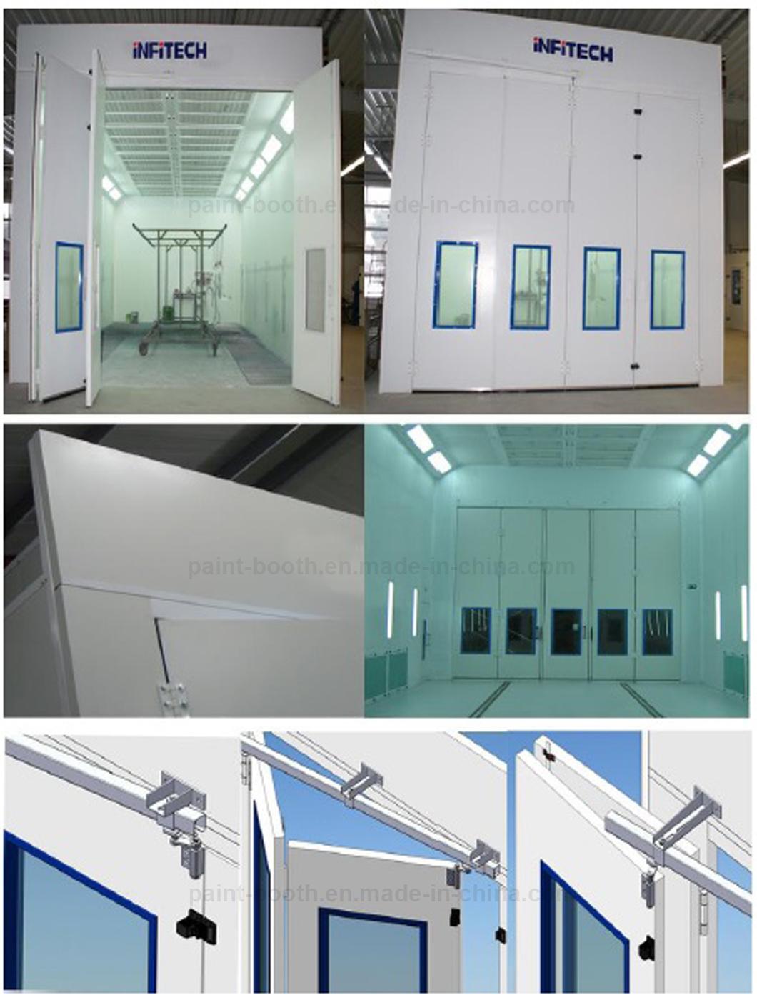 European Standard Customized Industrial Spray Booth with Manual Divider Door in-Between