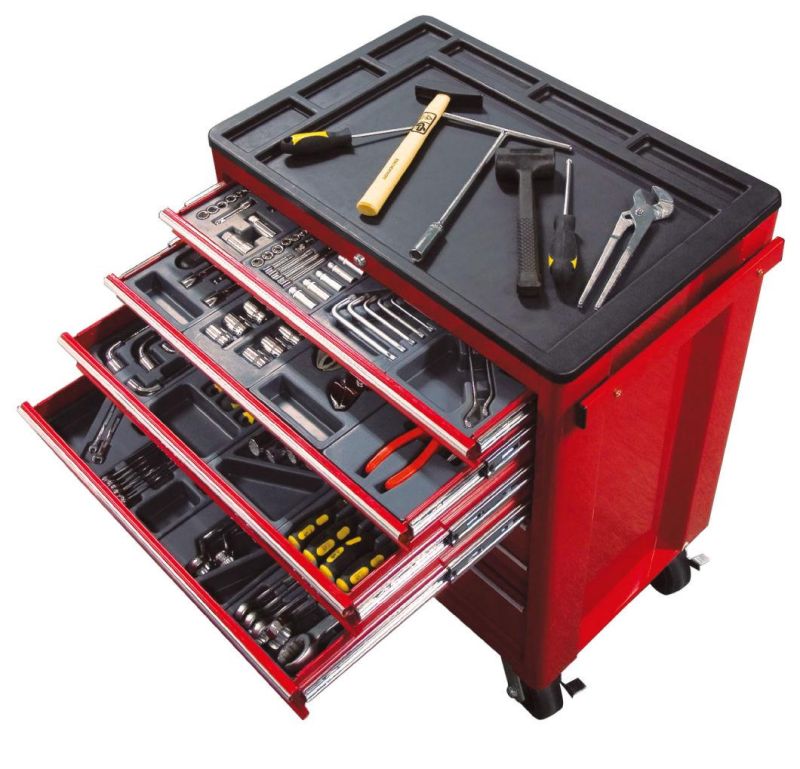 Garage Tool Cabinet with Hand Tools