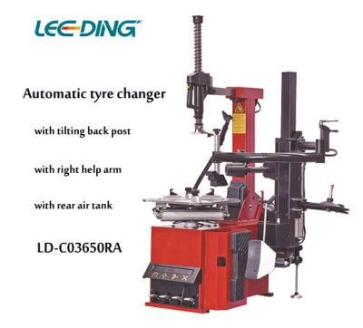 Automatic Tyre Changer with Tilting Column and Right Help Arm and Rear Air Tank