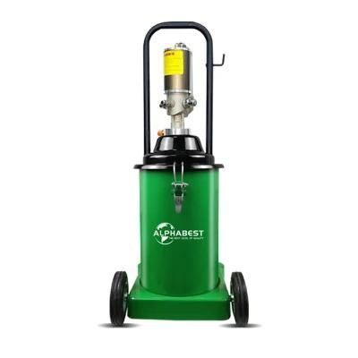 3 Gallon Movable Lubrication Pump High Pressure Pneumatic Grease Pump (50: 1) with 12L Bucket Capacity at-T12