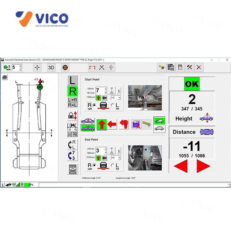 Garage Equipments 3D Measuring Gauge Vehicle Repair Collision Center