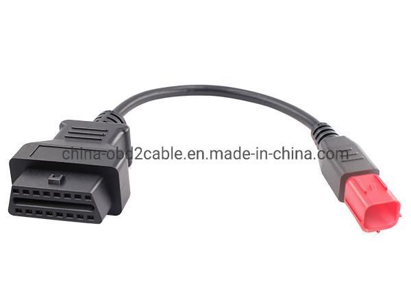 Factory Directly Supply OBD2 Female to Euro V Standard Motorbike 6p Cable for Motorbike Scanner Diagnostic Tool