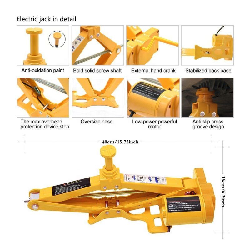 Tawa 12volt 3 Ton Car Lifter Jack Small Floor Lift Auto Car Scissor Jack Kit Electric Hydraulic Jack for Car