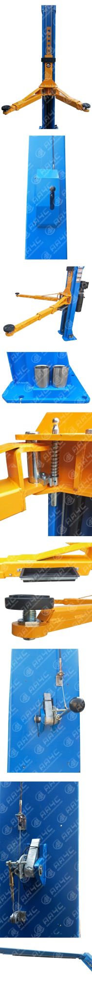 AA4c 10000lbs 4.5t Overhead Car Lift 2 Post Lift Auto Hoist Singe Point Manual Unlock AA-2pcf45s