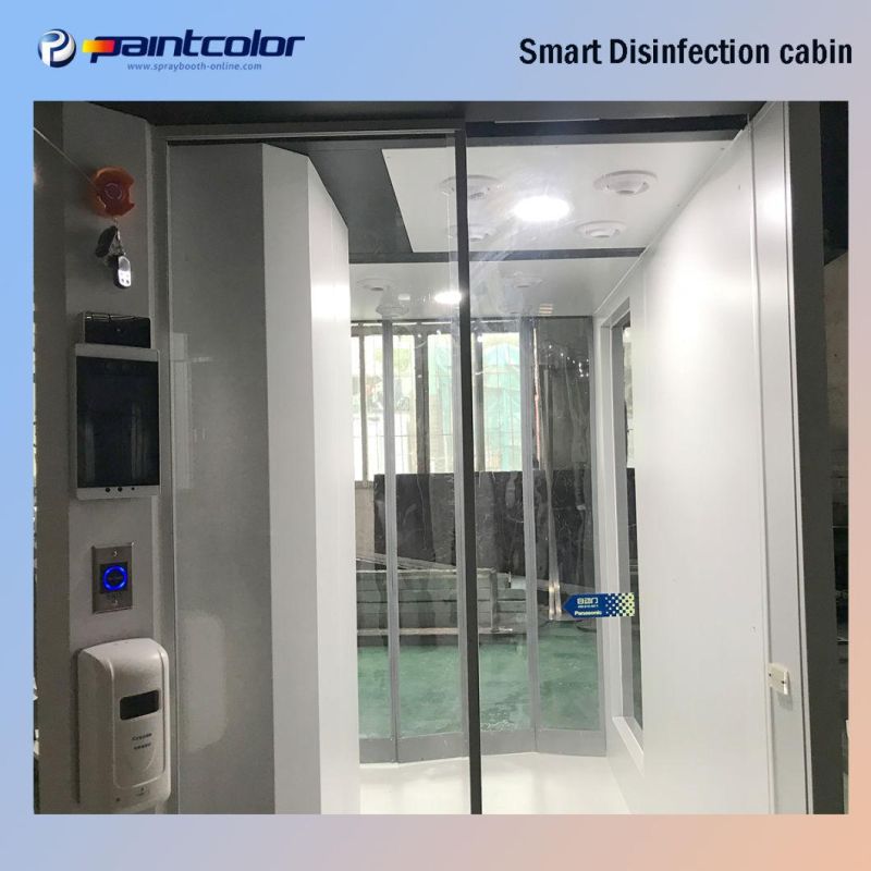 Automation Door Sanitizing Booth for Body Disinfection Device by Harmless Disinfectant Fluid