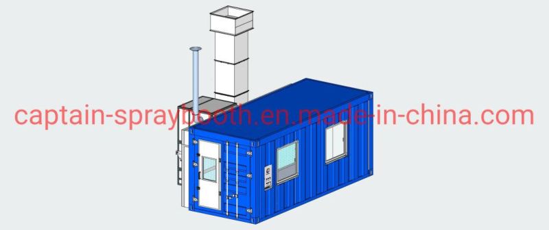 Customized 40hq Conatiner with Water Curtain Booth High Temperature Booth