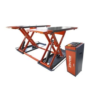 3t Full Rise Scissor Lift Hoist in Ground Mounted Motorcycle Automobile Garage Workshop Repair Lifting Equipment