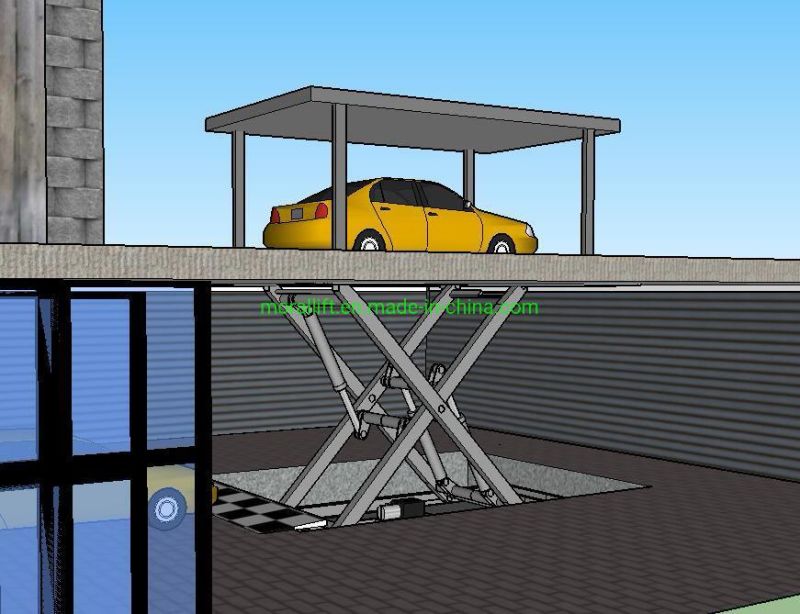 7m Lifting Height Invisible Garage Lifter Equipment with CE