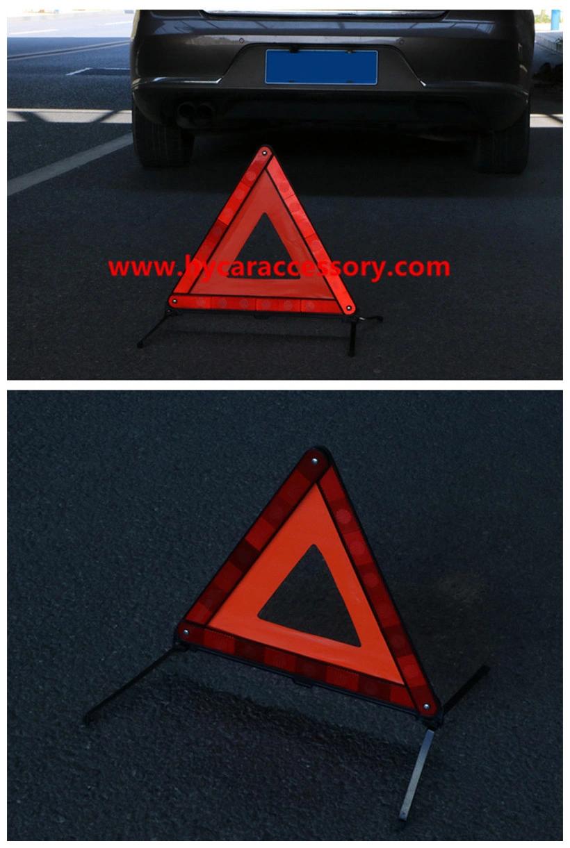 CE Certification Wholesale Warning Sign Road Safety Emergency Reflective Folded Foldable Reflective Auto Car Warning Triangle for Traffic Safety