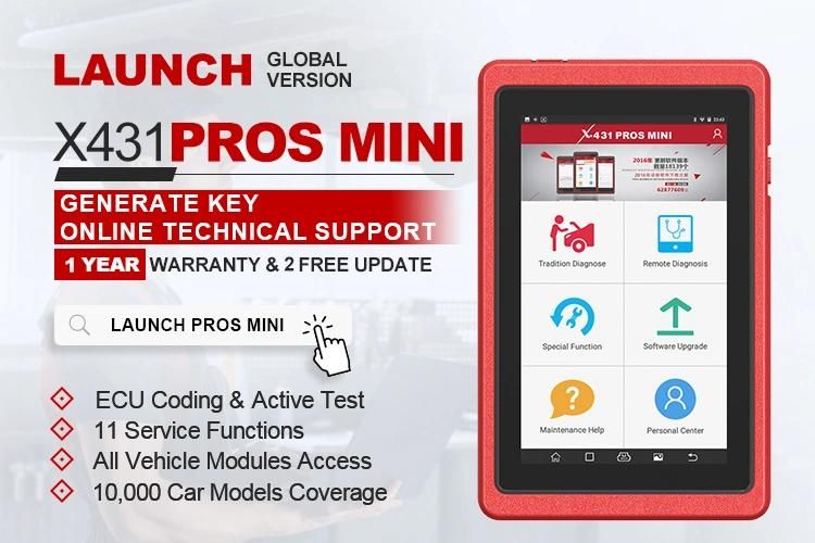 Launch X431 Euro PRO X431 Pros Mini with ECU Coding Launch Auto Diagnostic Scanner