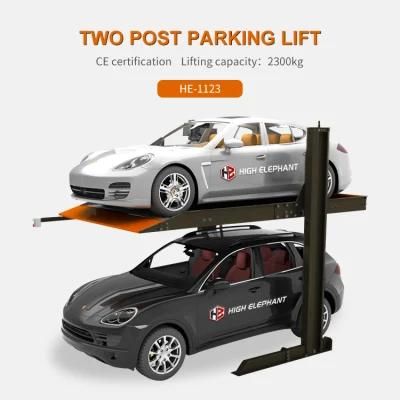 Home Garage 2/Two/Double Level Two/2 Post/Column Hydraulic Car/Vehicle Parking Hoist/Stacker/Elevator/Lift