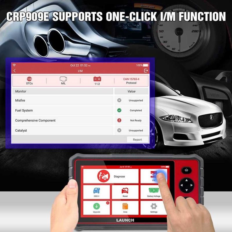 Launch X431 Crp909e Full System Car Diagnostic Tool with 15 Reset Service Pk Mk808 Crp909