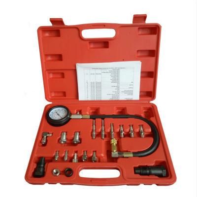 Engine Cylinder Dual Gauge Leakdown Tester Kit Diagnostics Tool