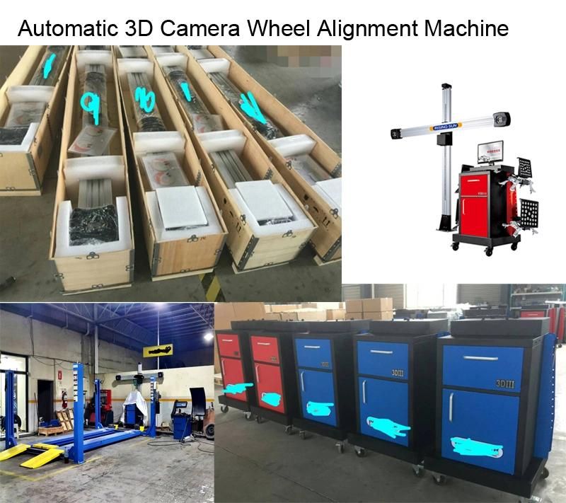 Automatic Wheel Alignment Machines in Car Workshop