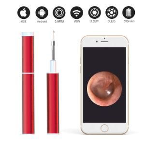Wireless Otoscope 3.9mm HD Ear camera WiFi Control Ear Endoscope LED Lights for Kids Adults Pets Compatible with iPhone