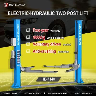 Hydraulic Workshop Auto 2 Post Car Lift CE Certificate Vehicle Hoist