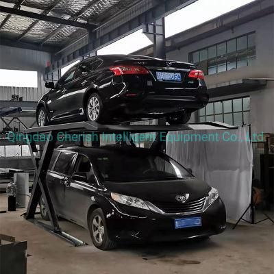 Garage Equipment Hydraulic Vehicle Scissor Parking Lift for 2 Cars