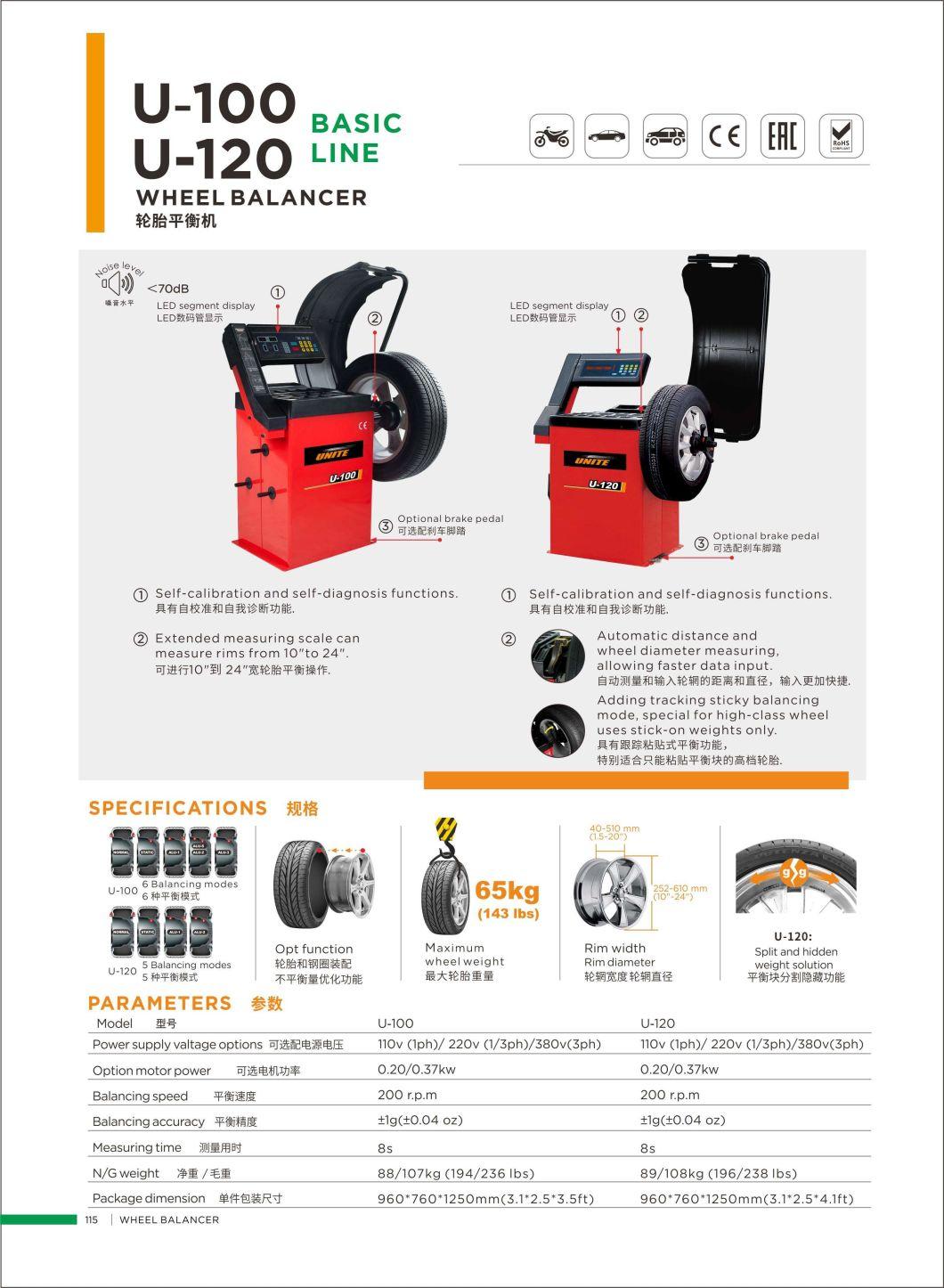 Hot Sale 10′ ′ ~24′ ′ Auto Wheel Balancer Machine with CE Standard Tire Wheel Balancer Machine