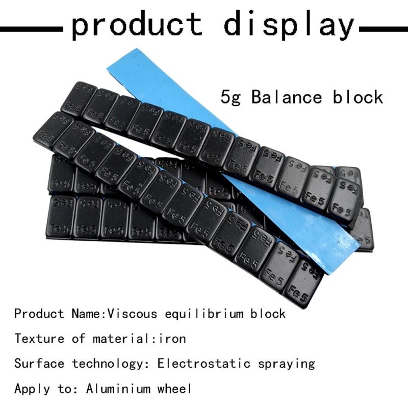 Factory Price Fe 5g X 12 blue Sticker Adhesive Wheel Balance Weight