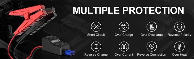 800A Peak Lithium Portable Vehicle Battery Pack Jumper Box Car Jump Starter